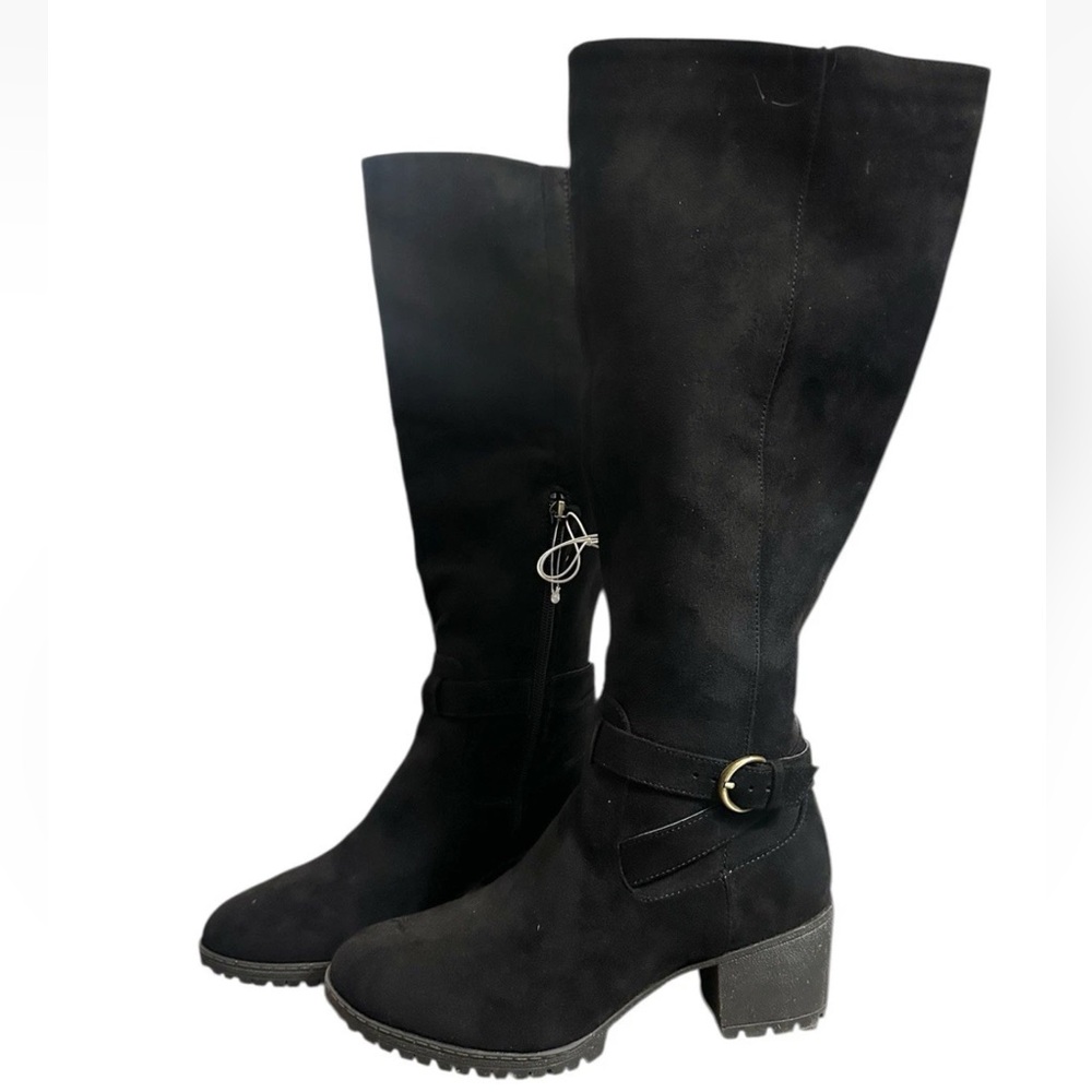 NEW! Dr Scholls Women’s Like It Knee Boots Heeled Comfort Winter Black 6.5 M